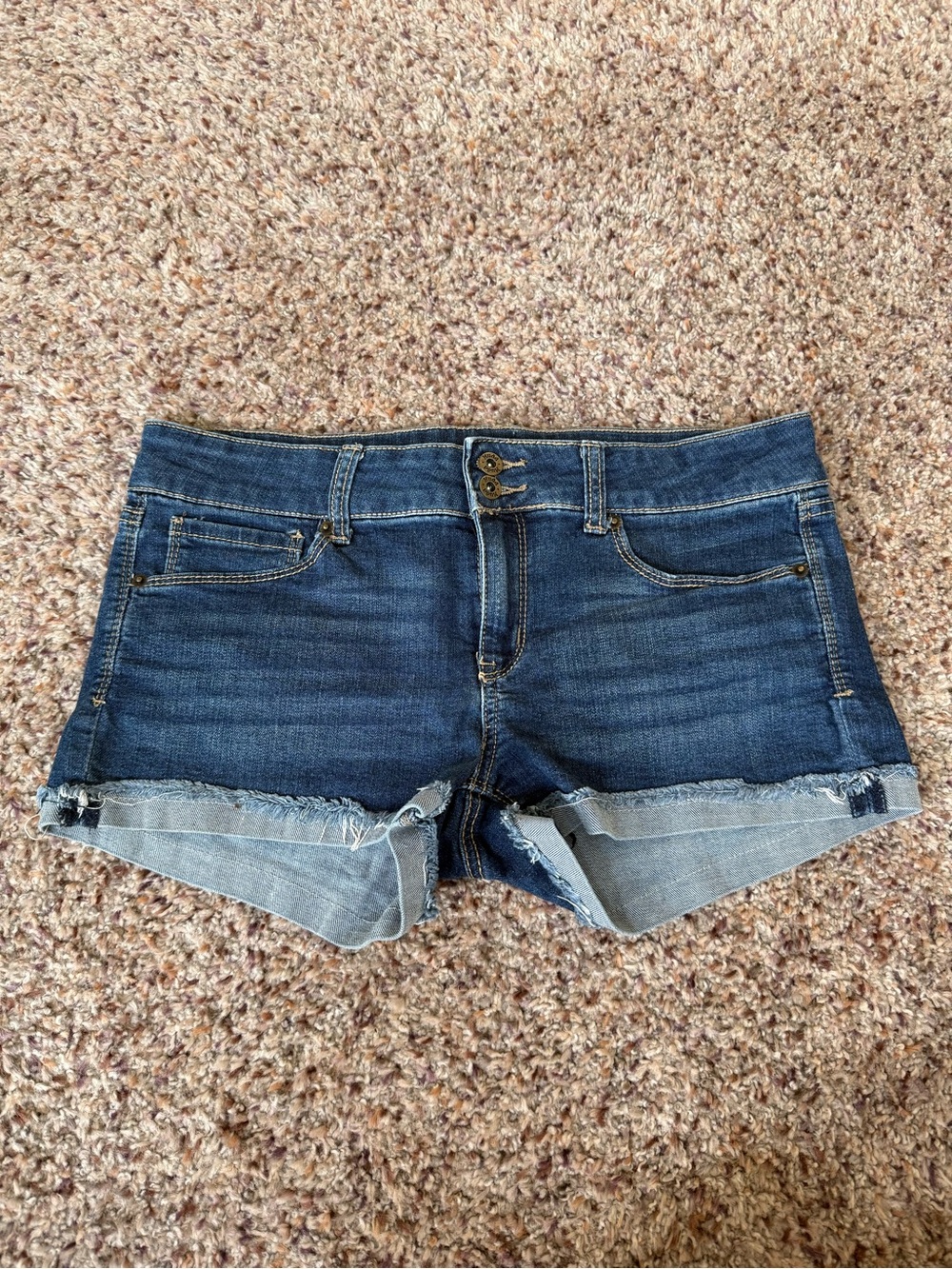 Mudd Dark Blue Denim Cutoff Shorts